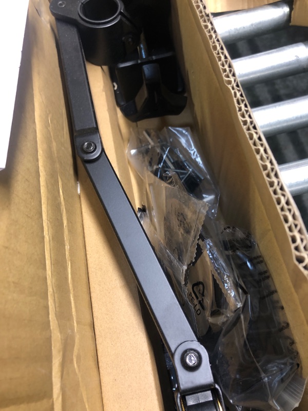 Photo 1 of VIVO Single Monitor Arm Desk Mount, Holds Screens up to 32 inch Regular and 38 inch Ultrawide, Fully Adjustable Stand with C-Clamp and Grommet Base, VESA 75x75mm or 100x100mm, Black, STAND-V001 Black 16" Tall
