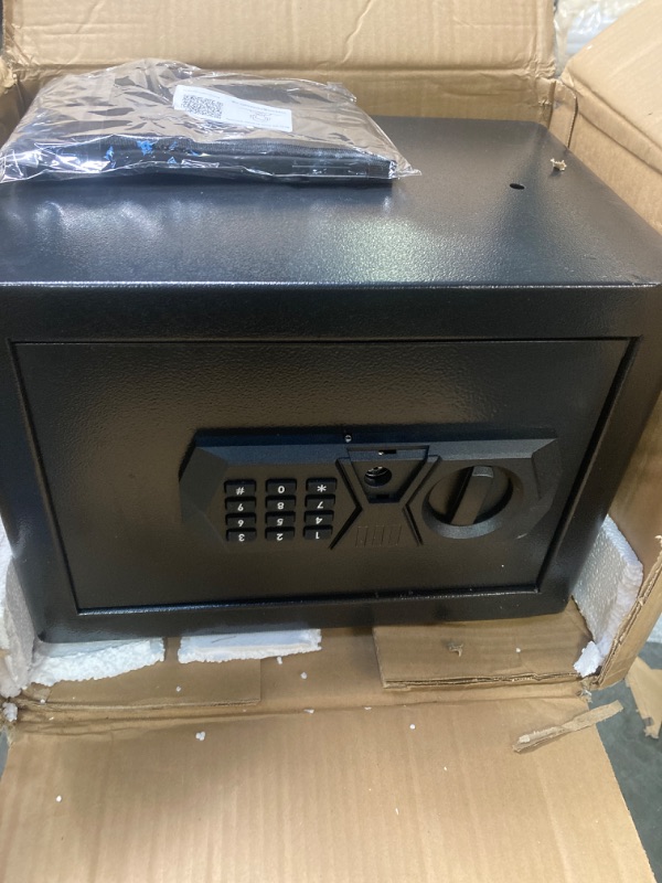 Photo 1 of 1.2 Cu ft Home Safe Fireproof Waterproof, Electronic Digital Safe Box with Programmable Keypad and Removable Shelf, Fireproof Home Safe Box for Cash Jewelry Documents Firearm Medicines