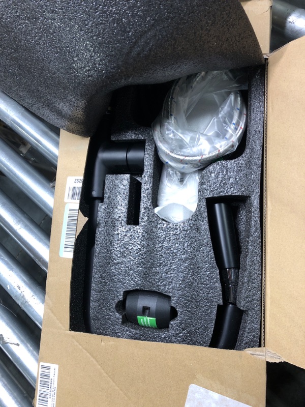 Photo 1 of Havin Kitchen Faucet with Pull Down Sprayer Head,Pull Out Kitchen Faucet Including 10" Deck Plated, Fit for 1 and 3 Holes (Style A, Matte Black) Style A Matte Black