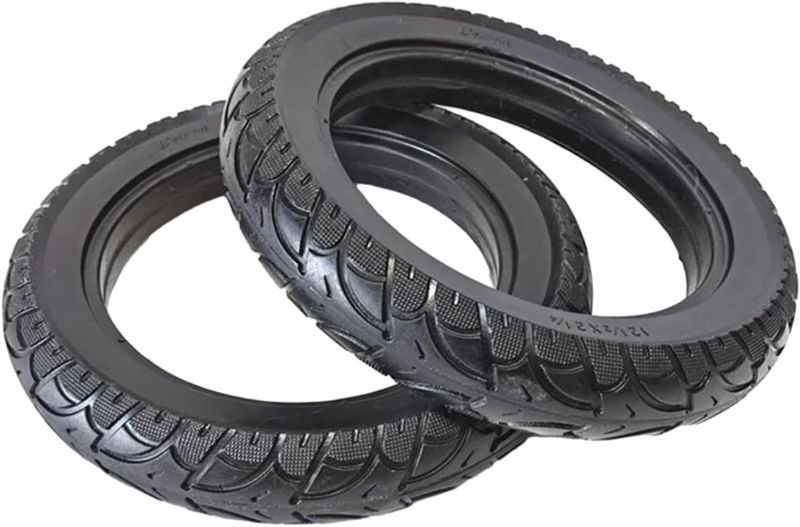 Photo 1 of 2PCS 12 Inch Solid Tyre 12 1/2x2 1/4(57-203) For Bike Scooter 12.5x2.50 Tire
