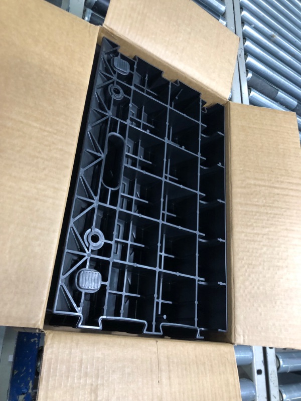 Photo 1 of 4" high 2-Piece Portable Automotive Curb Ramp, Heavy-Duty Plastic Threshold Ramp Track Interlocking Step Ramp Structure 6600 Lbs Load Capacity for Cars, Wheelchairs, Bikes, Motorcycles
