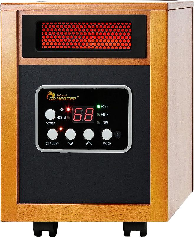 Photo 1 of Dr Infrared Heater Portable Space Heater, 1500-Watt, Cherry
