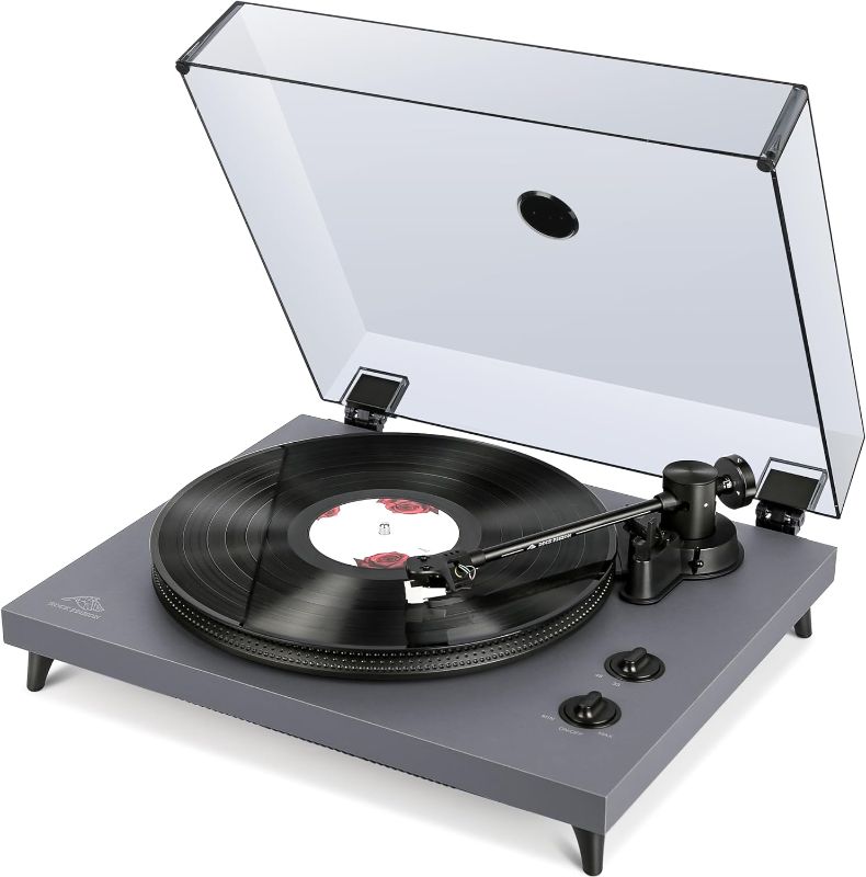 Photo 1 of ***FOR PARTS ONLY - ALL SALES ARE FINAL***
1 by ONE Rock Pigeon Vinyl Record Player, Belt-Drive Turntable with Speakers, Built-in Phono Preamp, Moving Magnetic Cartridge AT-3600L, RCA Out, 2-Speed
