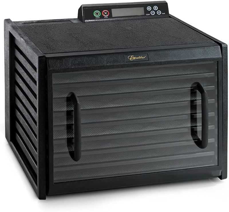 Photo 1 of 
Excalibur 3948CDB Electric Food Dehydrator Machine with 48-Hour Timer, Automatic Shut Off and Temperature Control, 600 W, 9 Trays, Black
