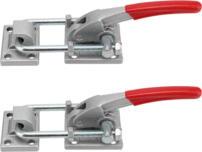 Photo 1 of 2 Pack U-Hook Latch Clamp, Heavy Duty Adjustable Toggle Clamp, Alloy Steel Pull Action Clamp CH-40380 Latch Type U-Bolt Clamp with Rubberized Lever, 7716Lbs Capacity