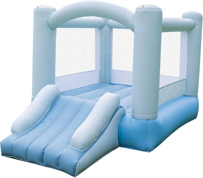 Photo 1 of Doctor Dolphin Inflatable Water Slide for Kids Backyard, Water Bounce House with Waterslide, Inflatable Water Park with Slide for Wet and Dry(Blower Include)