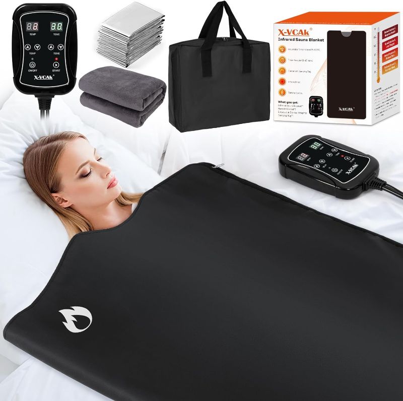 Photo 1 of 
X-Vcak Upgraded Sauna Blanket for Detoxification, Portable Far Infrared Sauna Blanket for Home, Remote Control Sauna Blanket, 95-185?, 0-60 Minutes Timer