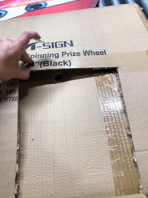 Photo 3 of 24 Inch Dual Use Spinning Prize Wheel 14 Slots Color Tabletop and Floor Roulette Wheel of Fortune, Spin The Wheel with Dry Erase Marker and Eraser Win The Fortune Spinner Game for Carnival Trade Show 24 Inch Adjustable Heavy Duty Prize Wheel