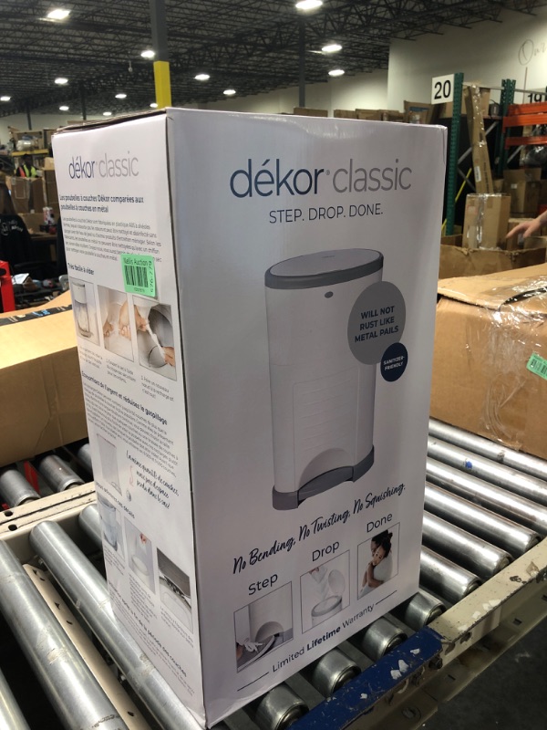 Photo 4 of Dekor Classic Hands-Free Diaper Pail | White | Easiest to Use | Just Step – Drop – Done | Doesn’t Absorb Odors | 20 Second Bag Change | Most Economical Refill System