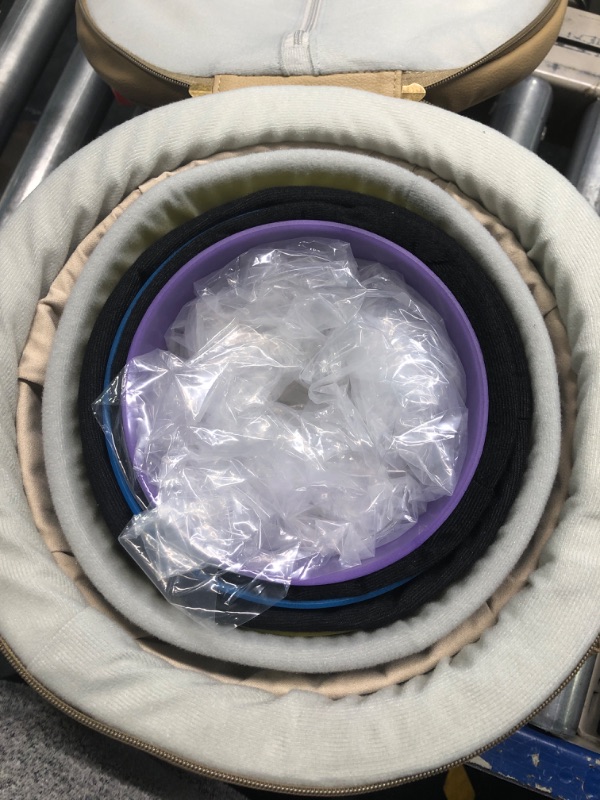 Photo 1 of **TAN CASE//NOT ORANGE** TOPFUND Purple Heavy Duty Crystal Singing Bowl Carrying Case 10 inch with Sponge Padded Sleeve 8"

