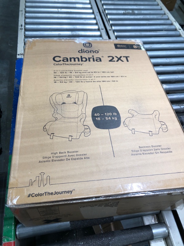 Photo 2 of Diono Cambria 2XT XL, Dual Latch Connectors, 2-in-1 Belt Positioning Booster Seat, High-Back to Backless Booster with Space and Room to Grow, 8 Years 1 Booster Seat, Purple Wildberry Purple Wildberry Cambria 2XT Connectors