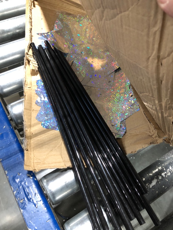 Photo 1 of Hausse 10 Pack Reflective Pinwheels Wind Spinner, Extra Sparkly Pinwheel with Stakes, Bird Repellent Blinder Devices Deterrent to Scare Birds Away from Yard Patio Farm Garden, Transparent Rainbow