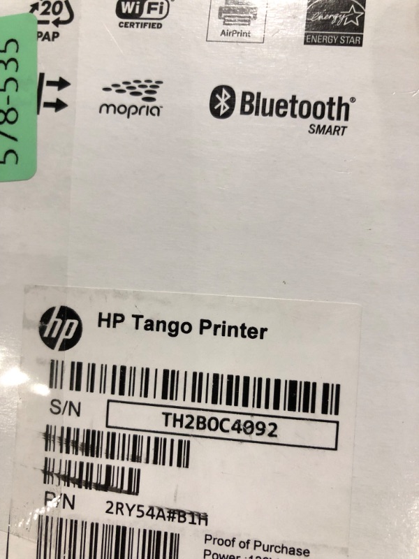 Photo 4 of HP Tango Smart Wireless Printer – Mobile Remote Print, Scan, Copy, HP Instant Ink, Works with Alexa(2RY54A),White
