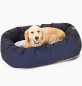 Photo 1 of 24" Navy Suede Bagel Dog Bolster Bed by Majestic Pet Products,Navy Velvet Navy Velvet 24 in