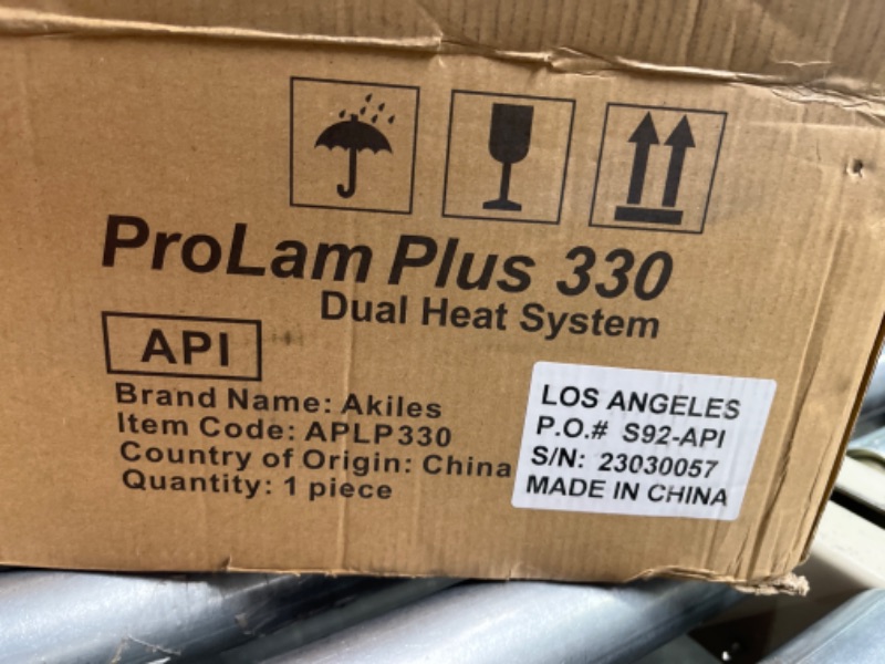 Photo 3 of Akiles APLP330 Model ProLam Plus 330 Dual Heat System Laminator, 13" (330 mm) Throat Capacity, 23"/min Max Laminating Speed, 10 mil Max Pouch Thickness, 1mm Max Laminating Thickness