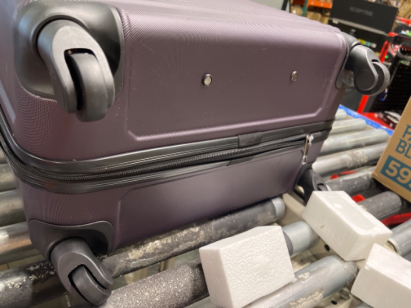 Photo 3 of 1-Piece Set (28) purple  suitcase Hardshell Luggage Set: Lightweight Carry-On with Silent Airplane Spinner Wheels, TSA Lock and Cool Rolling Design (purple, 1-Piece Set (28) purple