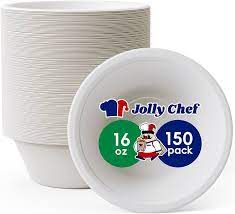 Photo 1 of 16oz 150pack compostable, paper, bolws, jelly, chef