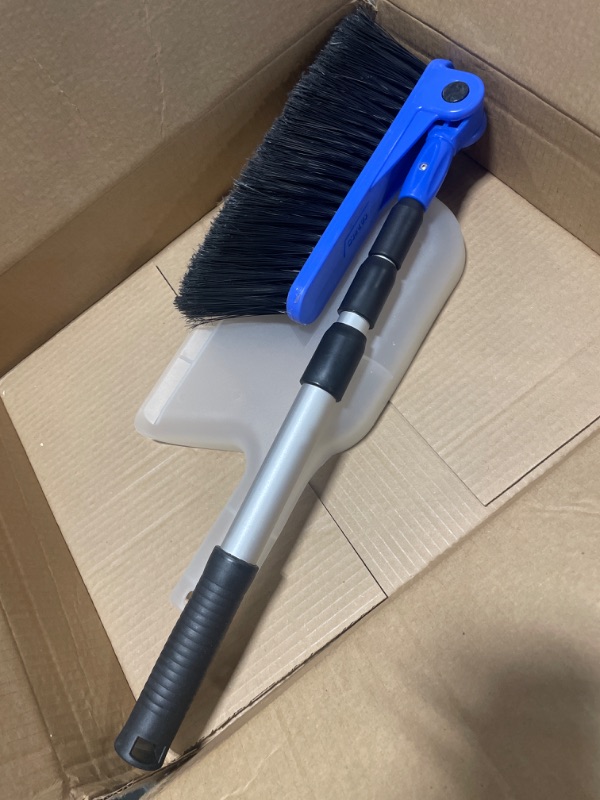 Photo 3 of Camco Broom and Dustpan for RVs, Adjustable from 24 to 52 Inches (43623-A) Broom with Dust Pan