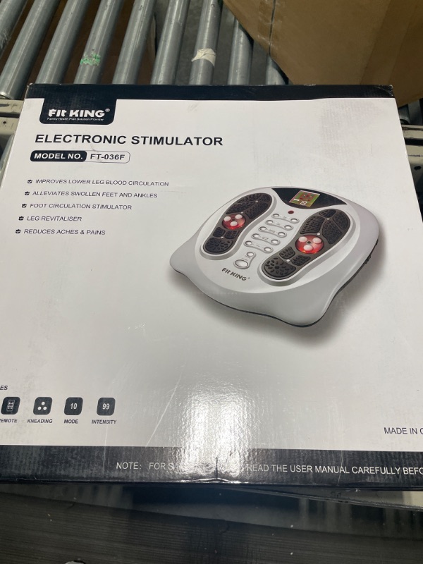 Photo 2 of FIT KING EMS Foot Massagers for Neuropathy, Foot Circulation Stimulator Machine with EMS TENS Pads, Electric Feet Nerve Massager Machine for Neuropathy & Plantar Fasciitis - FSA HSA Eligible