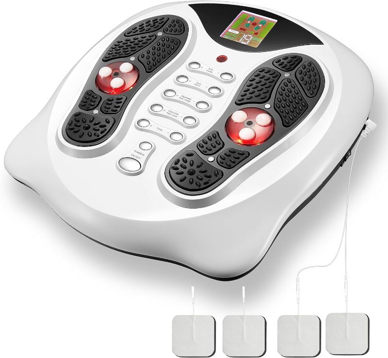 Photo 1 of FIT KING EMS Foot Massagers for Neuropathy, Foot Circulation Stimulator Machine with EMS TENS Pads, Electric Feet Nerve Massager Machine for Neuropathy & Plantar Fasciitis - FSA HSA Eligible