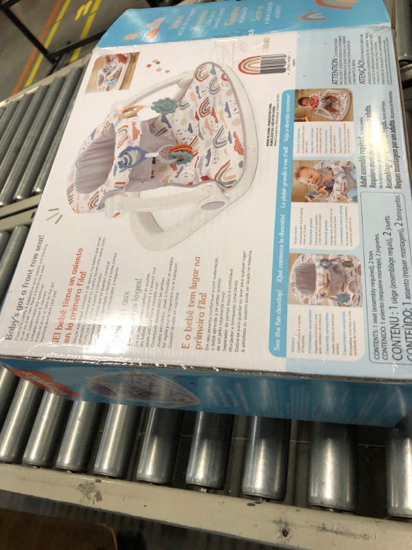 Photo 1 of Fisher-Price Portable Baby Chair Sit-Me-Up Floor Seat with Developmental Toys & Machine Washable Seat Pad, Rainbow Sprinkles
