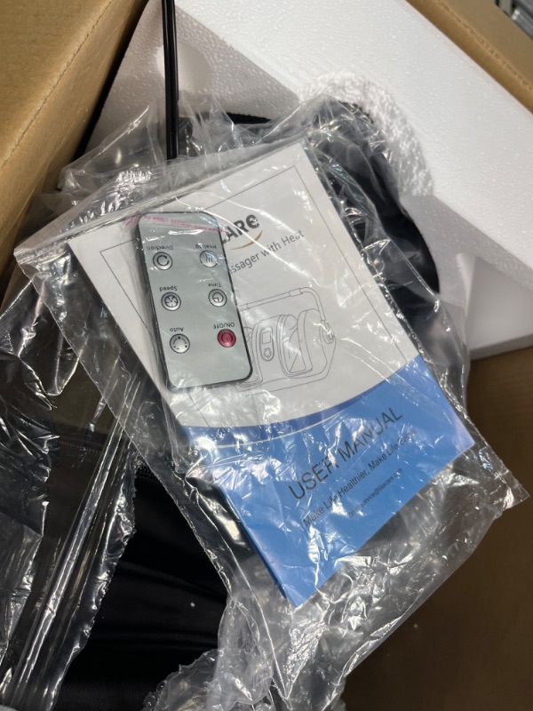 Photo 3 of TISSCARE Shiatsu Massage Foot Massager Machine - Improves Blood Flow Circulation, Deep Kneading & Tissue with Heat /Remote, Neuropathy, Plantar Fasciitis, Diabetics, Pain Relief Upgrade Gray