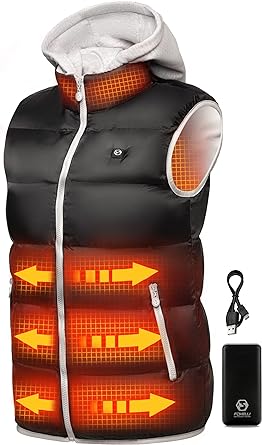 Photo 1 of Foxelli Women's Heated Vest with Battery Pack Included, Lightweight USB Rechargeable Heated Vest for Women
