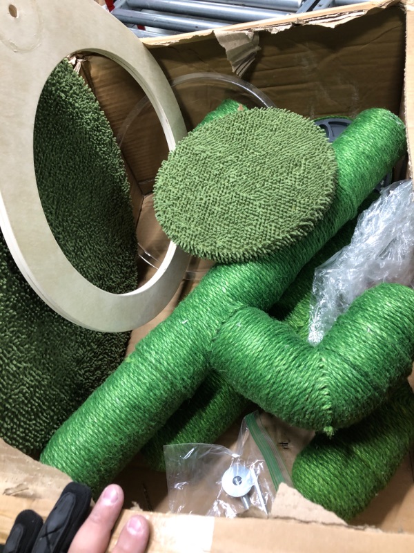 Photo 1 of **Used Like New**RYPetmia Cactus Cat Tree, 47? H Cat Tower for Indoor Cats, Fully Scratching Posts cat condo with Cozy Hammock & Playing Ball, High Perch Activity Center Cat Furniture.
