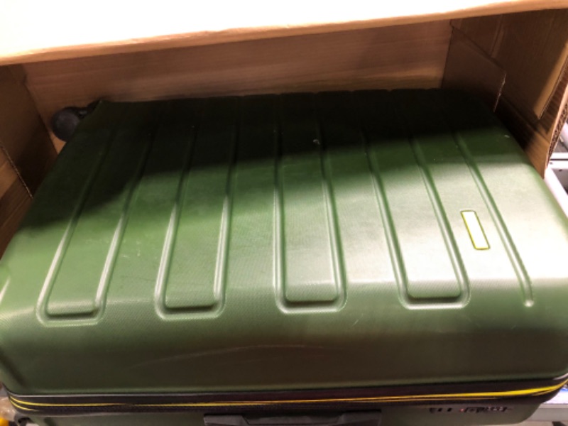 Photo 2 of **Used**ABS Luggage with TSA Locks,Large 28-Inch Expandable, and Friction-Resistant in dark green Spinner Suitcases
