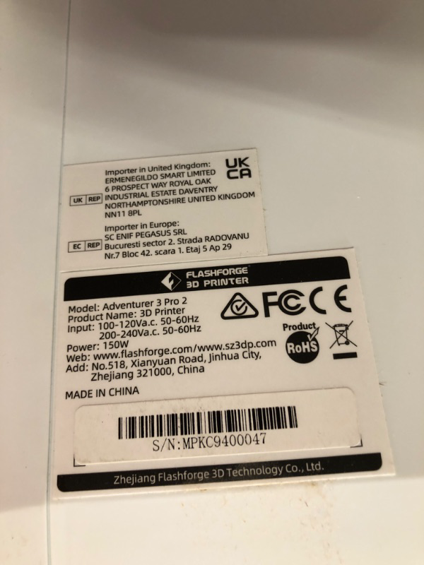 Photo 2 of **Missing Parts**FLASHFORGE Adventurer 3 Pro 2 3D Printer, Auto Leveling, Max Speed 300mm/s, Quick Removable with 240? High Speed and 265? Hardened Nozzle, PEI Flexible Steel Plate Platform Perfect for Beginners