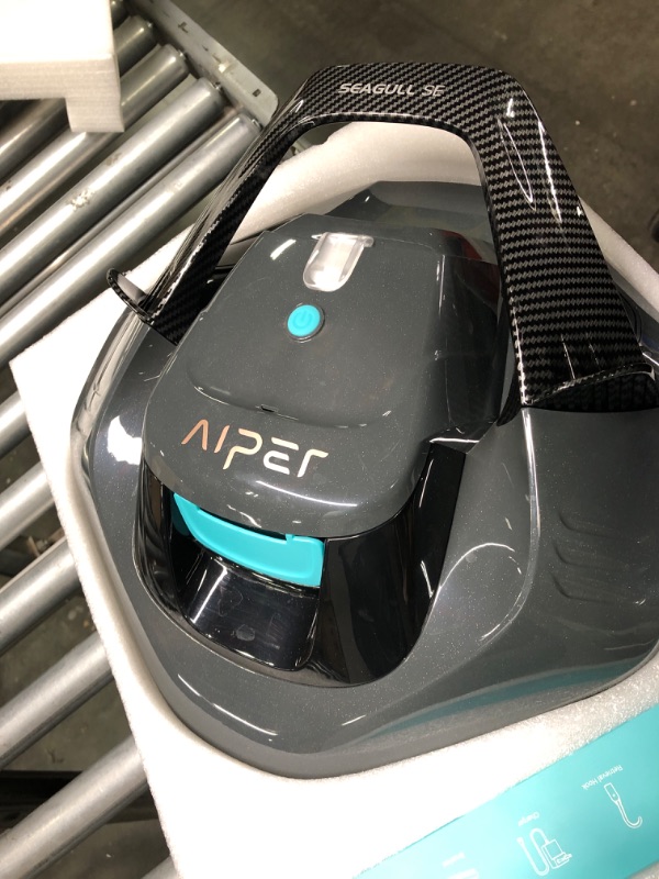 Photo 2 of (2023 Upgrade) AIPER Seagull SE Cordless Robotic Pool Cleaner, Pool Vacuum Lasts 90 Mins, LED Indicator, Self-Parking, Ideal for Above/In-Ground Flat Pools up to 40 Feet - Gray