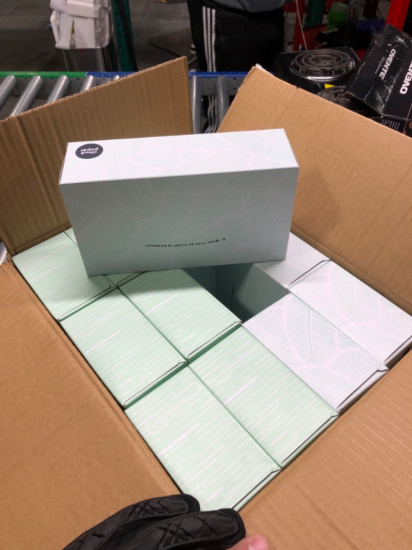 Photo 2 of Bamboo Facial Tissues Box by Cloud Paper - 12 Bamboo Tissue Boxes, 100 Hypoallergenic Facial Tissues per Box - Unscented, Fragrance-Free, Eco-Friendly Tissues in Plastic-Free Packaging