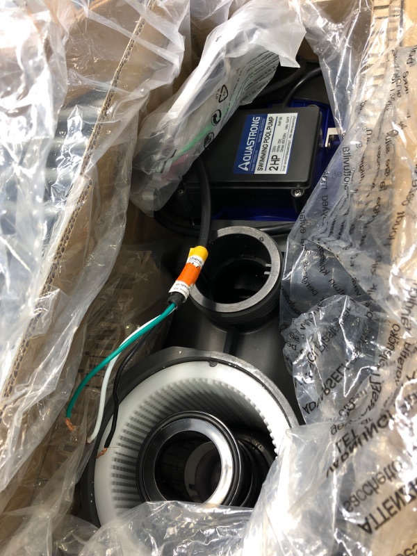 Photo 2 of **Heavily Used**AQUASTRONG 2 HP In/Above Ground Single Speed Pool Pump, 220V, 8917GPH, High Flow, Powerful Self Primming Swimming Pool Pumps with Filter Basket 220V 2hp + Single Speed