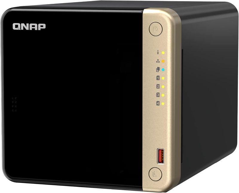 Photo 1 of **Sealed**QNAP TS-464-8G-US 4 Bay High-Performance Desktop NAS with Intel Celeron Quad-core Processor, M.2 PCIe Slots and Dual 2.5GbE (2.5G/1G/100M) Network Connectivity (Diskless) 4 Bay Diskless