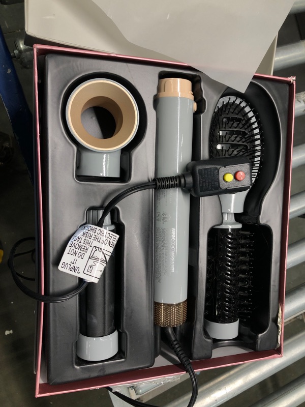 Photo 2 of *Like New**IG INGLAM MegaAIR Styler Air Styling & Drying System, Professional Hair Dryer Brush 110,000 RPM Brushless BLDC Motor Ionic Hot Air Volumizing and Shape, Gray