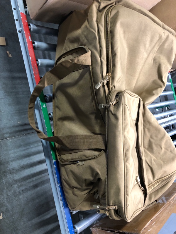 Photo 3 of **NEEDS CLEANED** **Good Used**Monster™ Rolling Duffle Deployment Bag with Wheels, Large Wheeled Heavy Duty Duffle Bag for Men & Women, Travel Bag, Coyote Color
