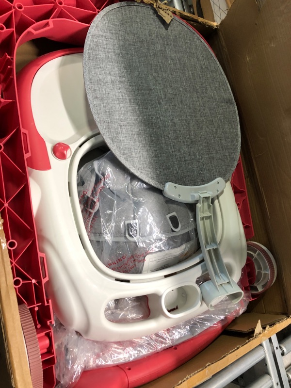 Photo 1 of Baby Walker, 5-in-1 Baby Walker with Wheels, 2-Height Baby Girl Walker with Cushion, Jump Pad, Sunshade, Foldable Baby Walker with Activity Center, Music Disc, Baby Push walkers for Babies 6-12 Months