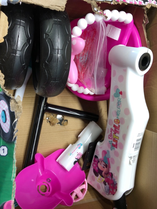 Photo 2 of **Missing parts/Used**Huffy Minnie Mouse Tricycle for Toddlers, Pink Pink Kids Minnie