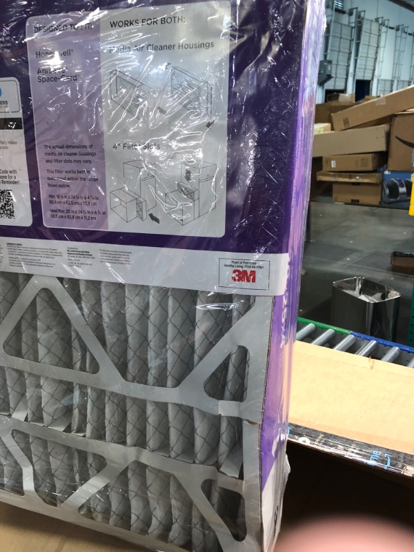 Photo 2 of **Minor Damage**Filtrete 20x25x4, AC Furnace Air Filter, MPR 1550 DP, Healthy Living Ultra Allergen Deep Pleat, 2-Pack (Actual 19.88 x 24.63 x 4.31) 2 Count (Pack of 1) 20x25x4 2-Pack