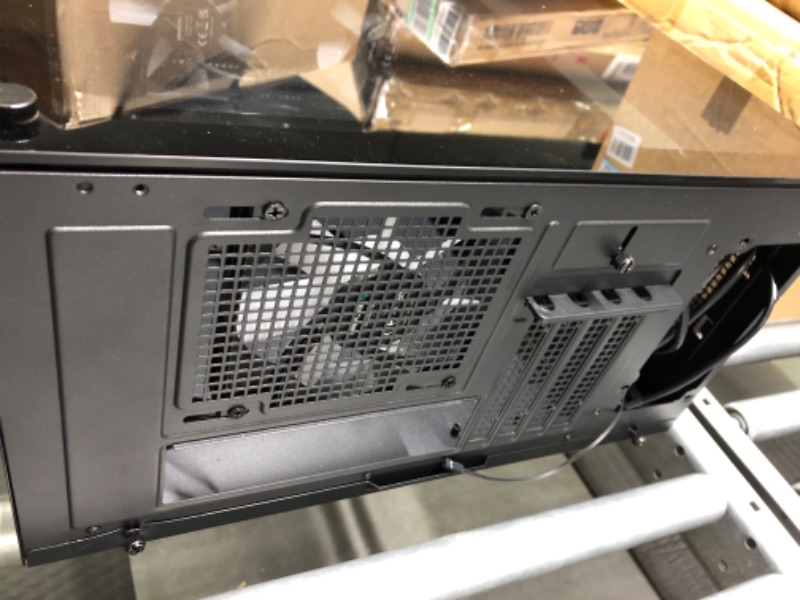 Photo 1 of DeepCool CC360 Mid-Tower ATX PC Case, 4X Pre-Installed 120mm LED Fans, Tempered Glass Side Panel, Black CC360 M-ATX