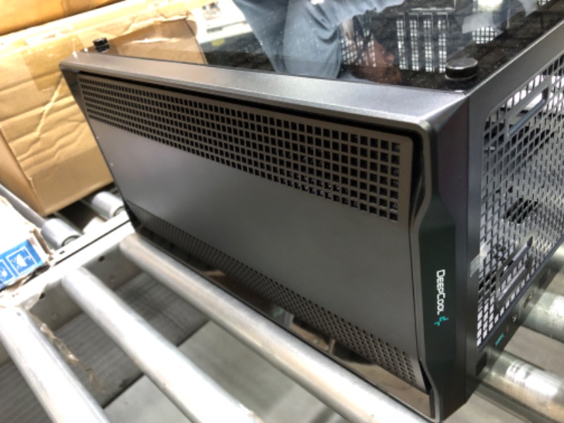 Photo 1 of DeepCool CC360 Mid-Tower ATX PC Case, 4X Pre-Installed 120mm LED Fans, Tempered Glass Side Panel, Black CC360 M-ATX
