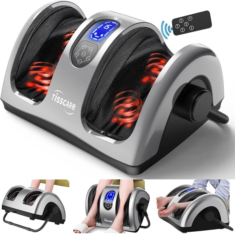 Photo 1 of **Like New**TISSCARE Shiatsu Foot Massager for Circulation and Pain Relief, Foot Massage Machine for Plantar Fasciitis Relief, Relaxation-Massage Foot, Leg, Calf, Ankle with Deep Kneading Heat Therapy
