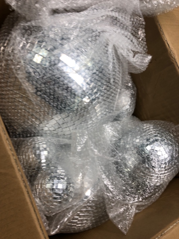 Photo 3 of 17 Pack Large Disco Ball Hanging Disco Ball Small Disco Ball Mirror Disco Balls Decorations for Party Wedding Dance and Music Festivals Decor Club Stage Props DJ Decoration (3.2 Inch)