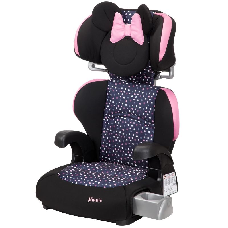 Photo 1 of **Used**Disney Baby Pronto! Belt-Positioning Booster Car Seat, Belt-Positioning Booster: 40–100 pounds, Minnie Dot Party
