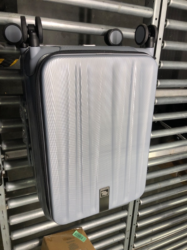 Photo 1 of **Like New**Hanke Carry On Luggage, Suitcase with Wheels & Front Opening, 20in Spinner Luggage Built in TSA Aluminum Frame PC Hardside Rolling Suitcases Travel Bag - Grey 20 Inch Grey