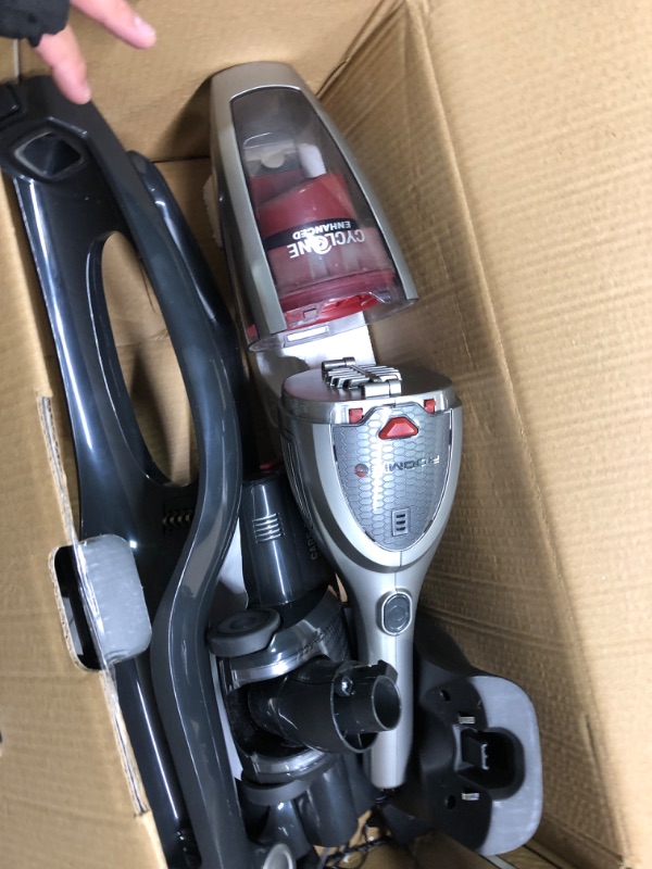 Photo 3 of **USED**ROOMIE TEC Cordless Vacuum Cleaner, 2 in 1 Handheld Vacuum, High-Power 2200mAh Li-ion Rechargeable Battery, with Corner Lighting and Upright Charging Base