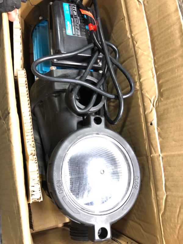 Photo 2 of **LIKE NEW/MISSING PARTS**BOMGIE 2.2 HP Pool Pump with Timer,Above Ground Pool Pump Timer 115V, Inground Pool Pumps High Speed Flow, Self Primming Swimming Pool Pump with Filter Basket 115V 2.2 Hp With Timer Single Speed