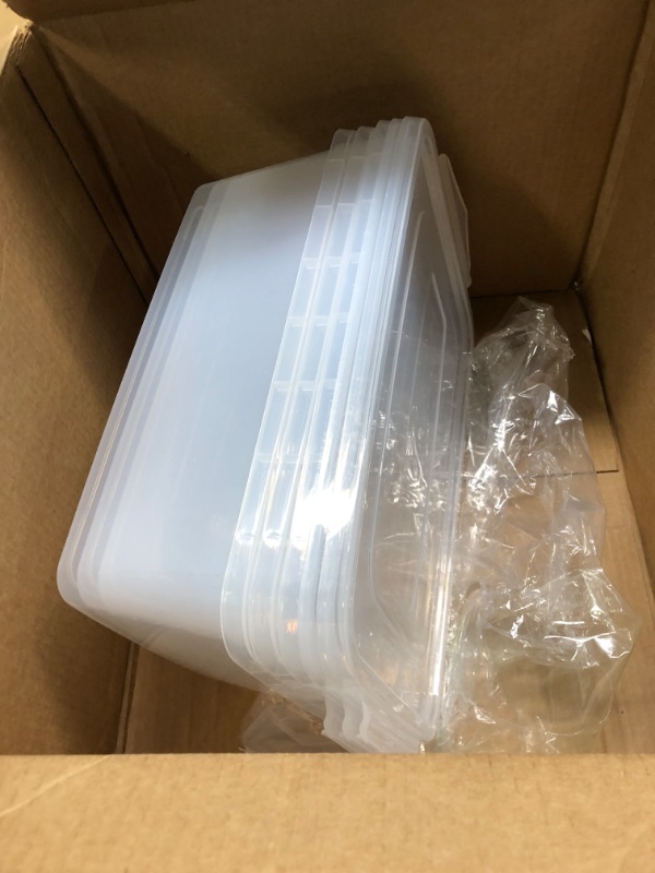 Photo 3 of 13 Quart Plastic Bins Boxes with Lid, 3 Packs