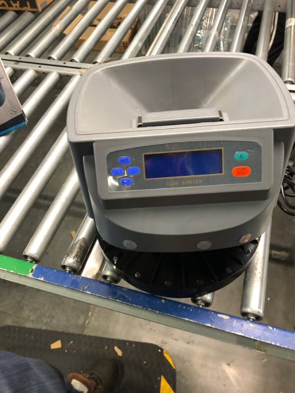 Photo 3 of **LIKE NEW*Electronic USD Coin Sorter and Counter with LCD Display, Sorts 270 Coins Per Minute into Coin Wrappers or Bins, Coin Wrapper Tubes Included by EX ELECTRONIX EXPRESS