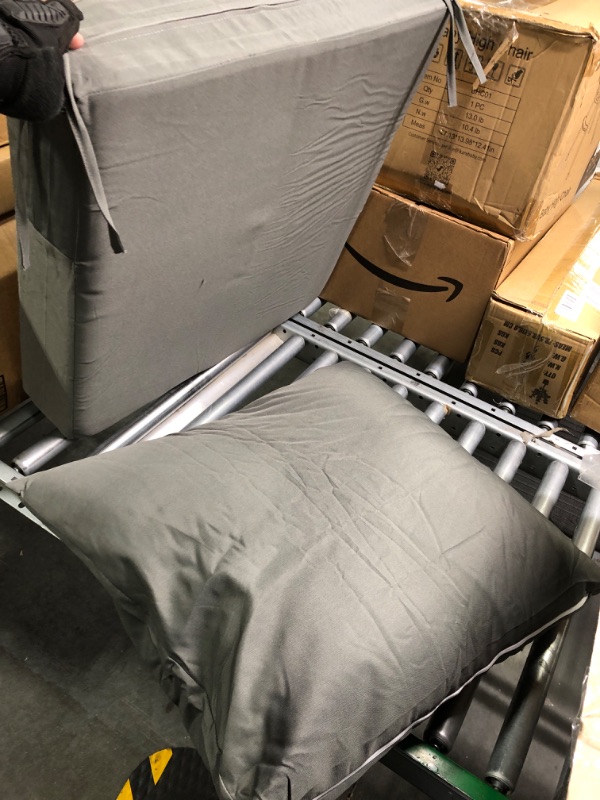Photo 3 of **LIKE NEW**Favoyard Waterproof Outdoor Seat Cushion & Patio Chair Cushions 24 x 24 Inch, Dark Gray